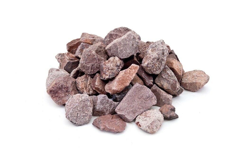 Weco Naturstein Bruchstein Rot 32-56mm 20Kg von Handel & Logistik Rosenburg