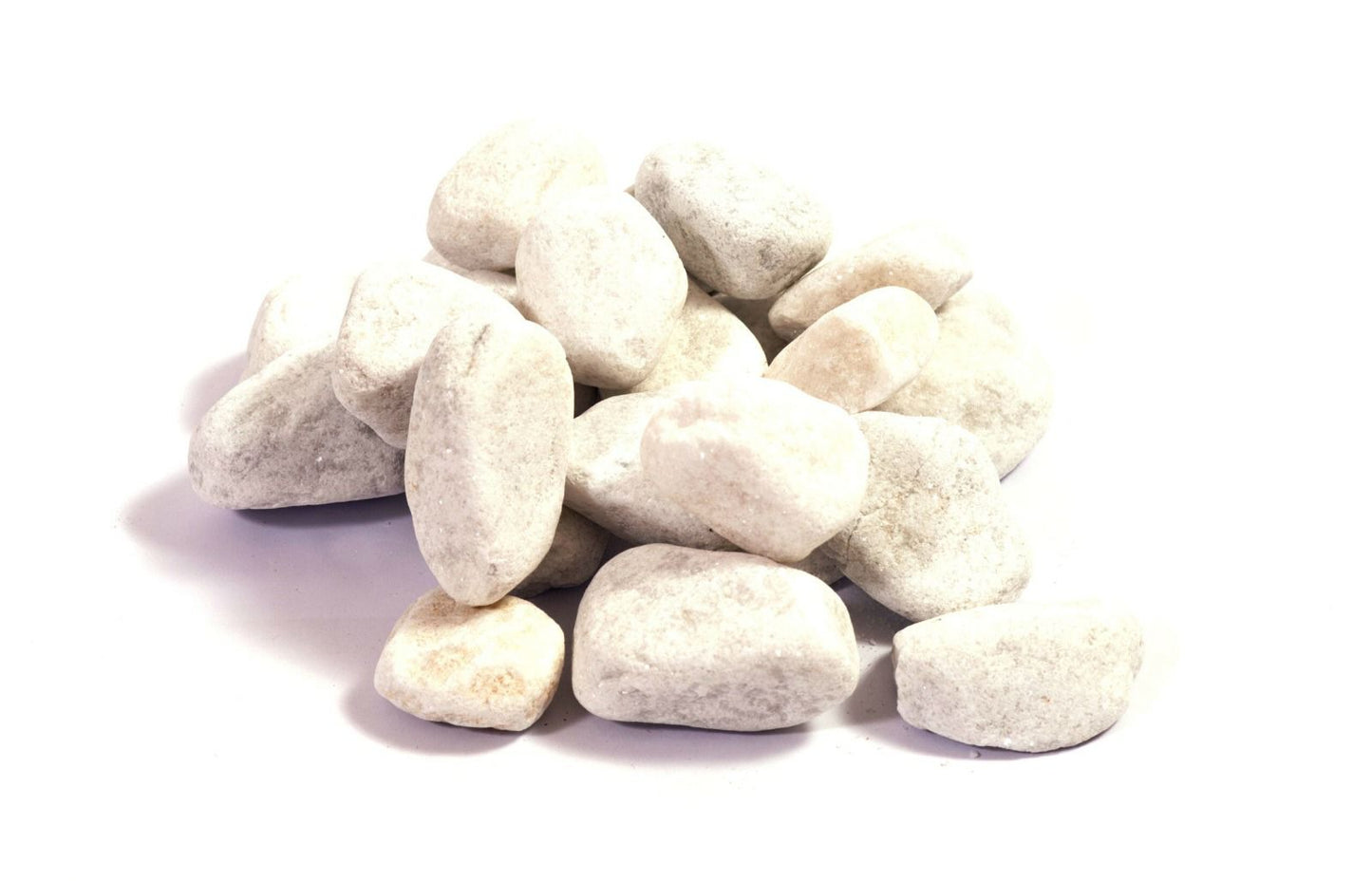 Marmorkies weiß (Carrara Zierkiesel), Körnung 40 - 60 mm, 25kg