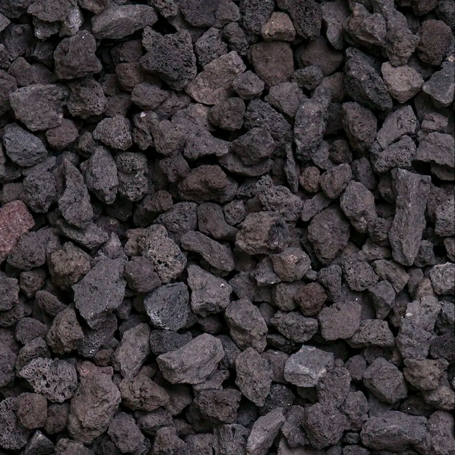 WECO Lavamulch Lava Mulch Grau Schwarz 8-16mm Bodenabdeckung Lavastein Vulkanstein 1 x 20 L